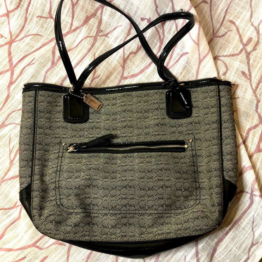 COACH Luxury Large Gray Tote Bag